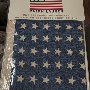 Ralph Lauren Navy Star Pillowcase